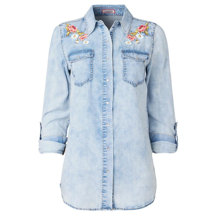 Joe Browns Camicia Denim Ricamo Margherita  