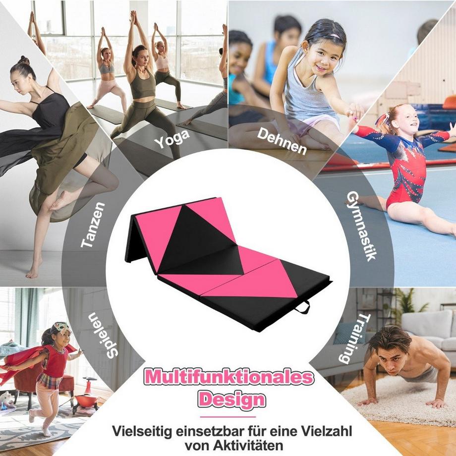 Northix  Tapis de gymnastique pliable avec poignées 
