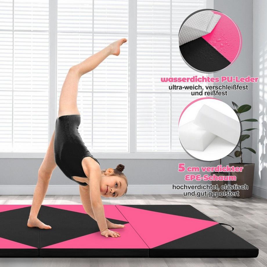 Northix  Tapis de gymnastique pliable avec poignées 