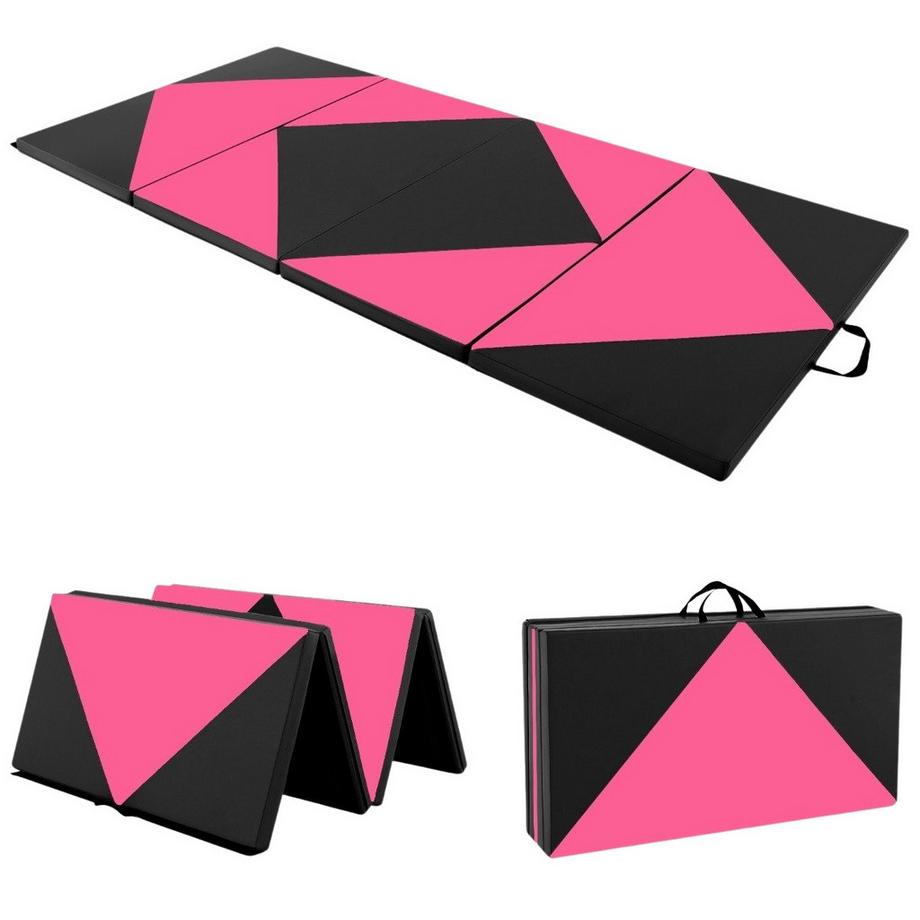 Tapis de gymnastique pliable avec poignées