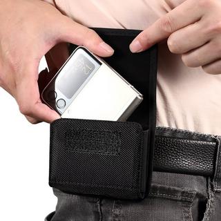 Avizar  Étui Ceinture Smartphone Flip Tissu Noir 