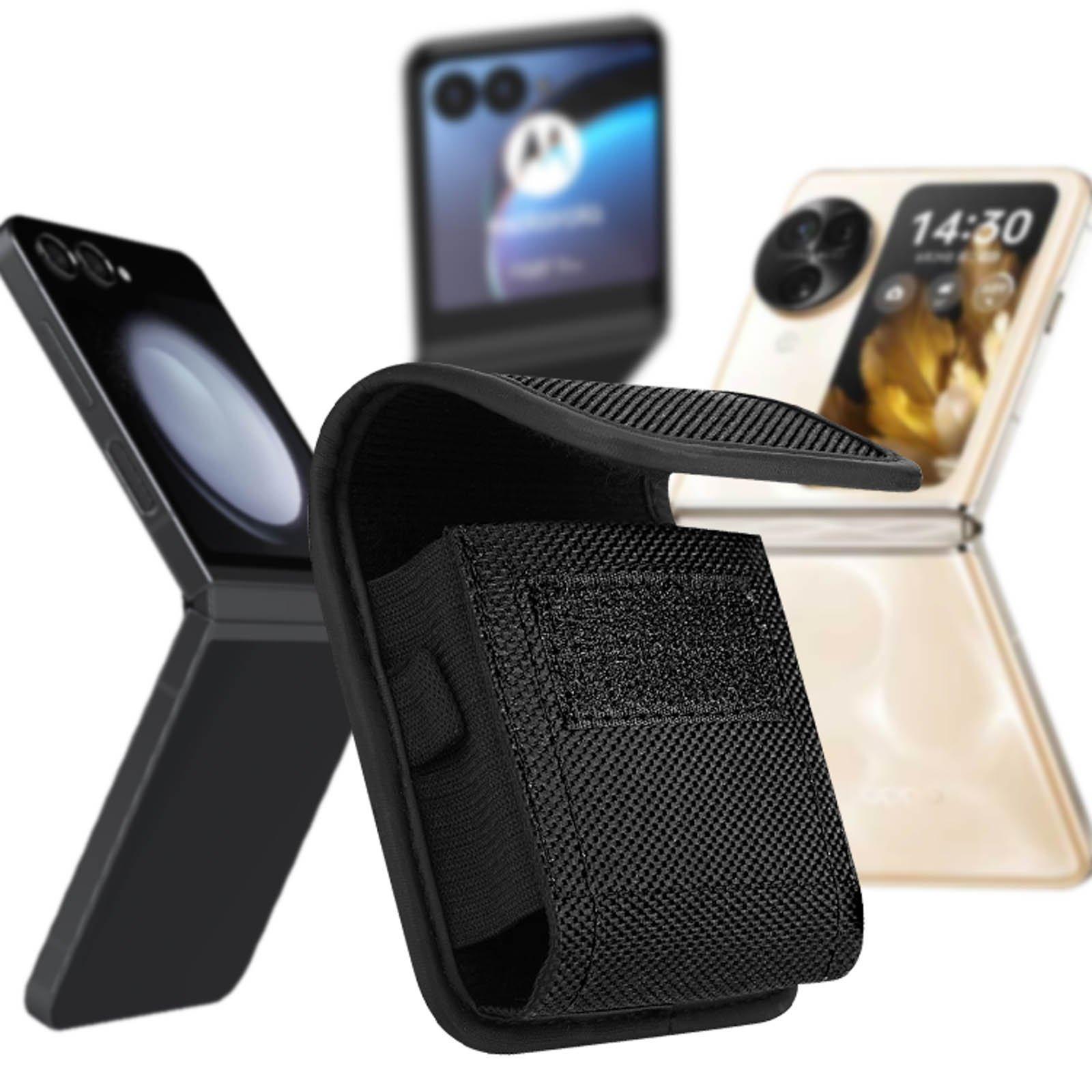 Avizar  Flip-Smartphones Gürteltasche Schwarz 