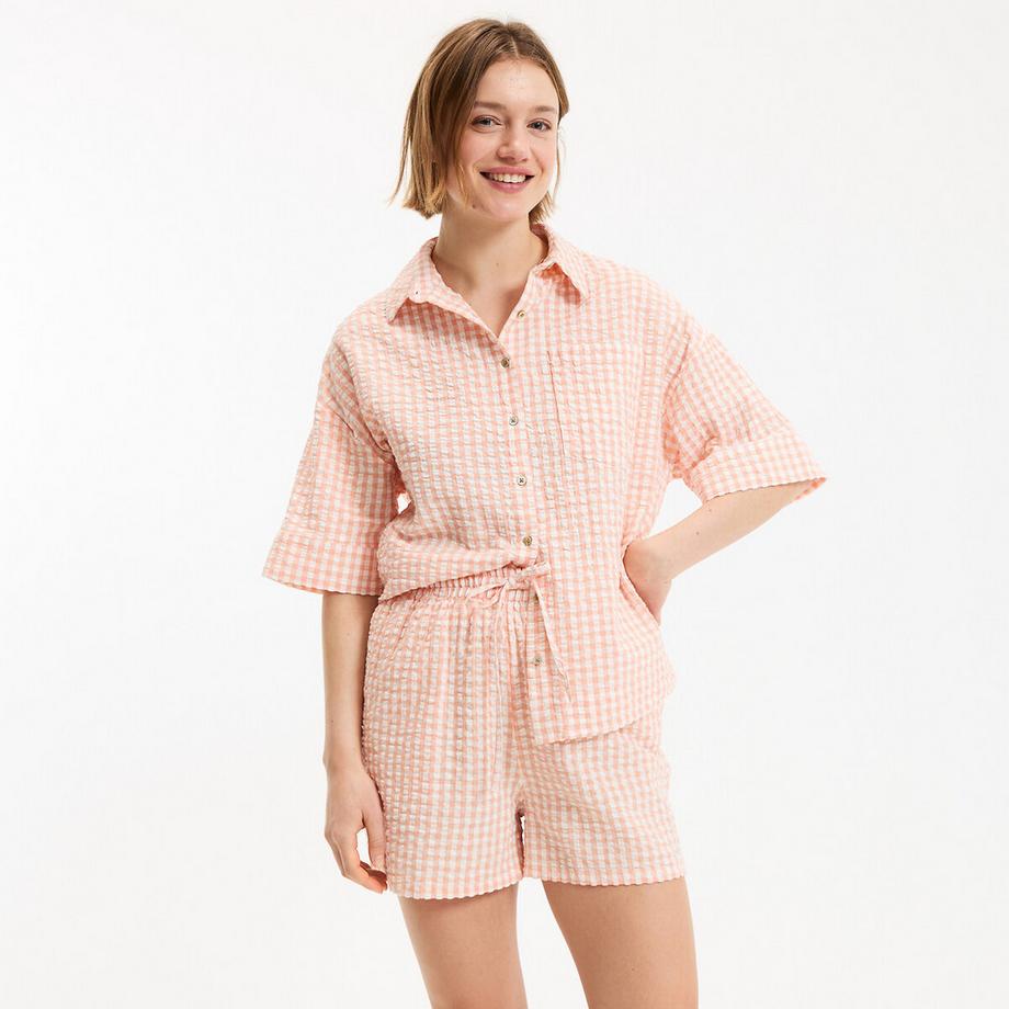La Redoute Collections Pyjashort Seersucker Vichy  