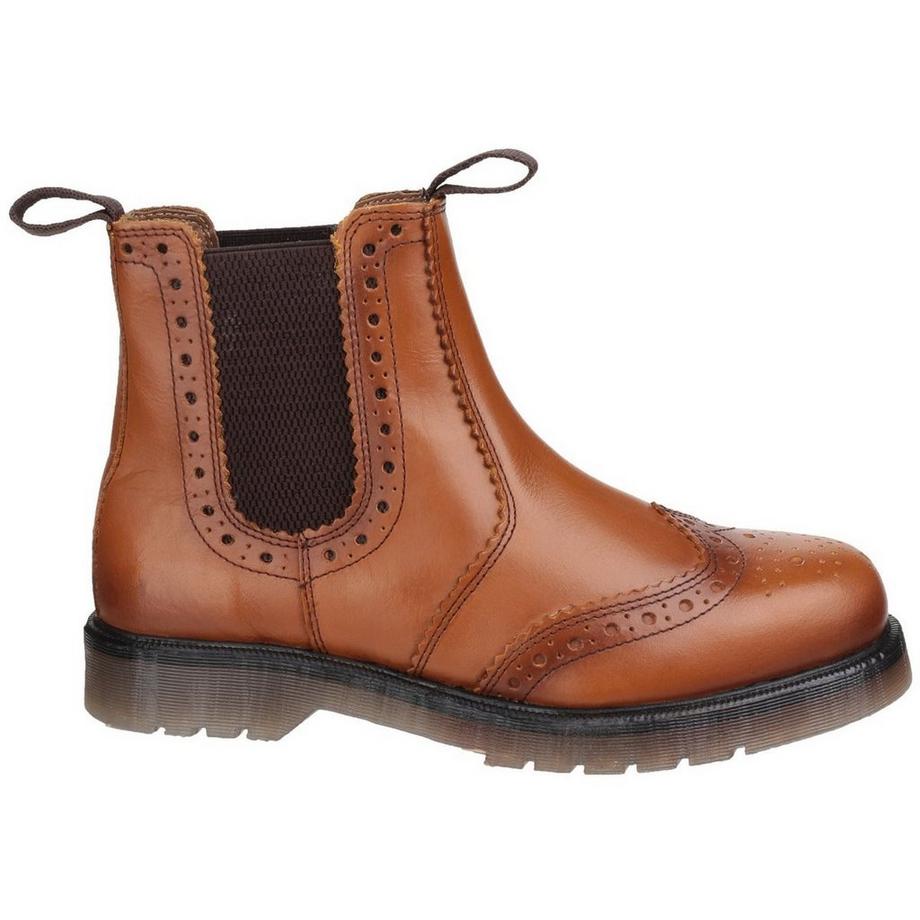 Amblers Dalby Chelsea Boots con Punta a Coda di Rondine e Linguette  