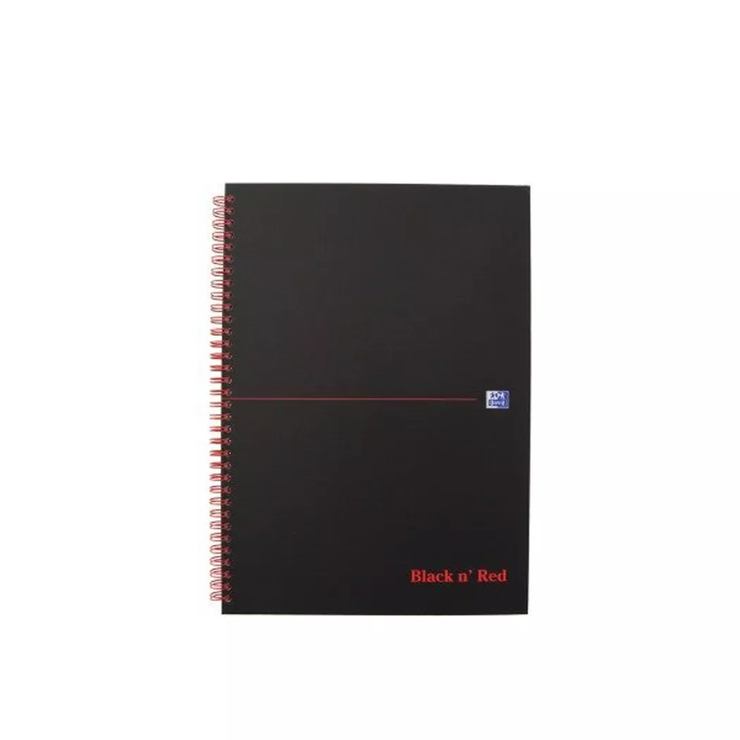 Oxford -  Buch Black 'n Red A4 400047609 kariert, 90g 70 Blatt, DIN A4