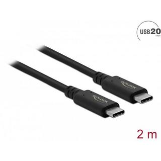 DeLock  86980 cavo USB 2 m USB4 Gen 2x2 USB C Nero 