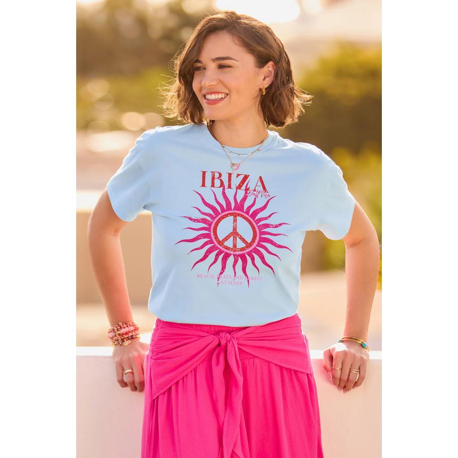T-Shirt mit Ibiza-Print