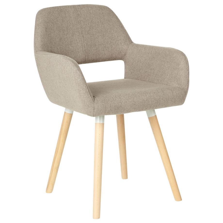 Beliani Lot de 2 chaises de salle à manger en Tissu Rétro CHICAGO  