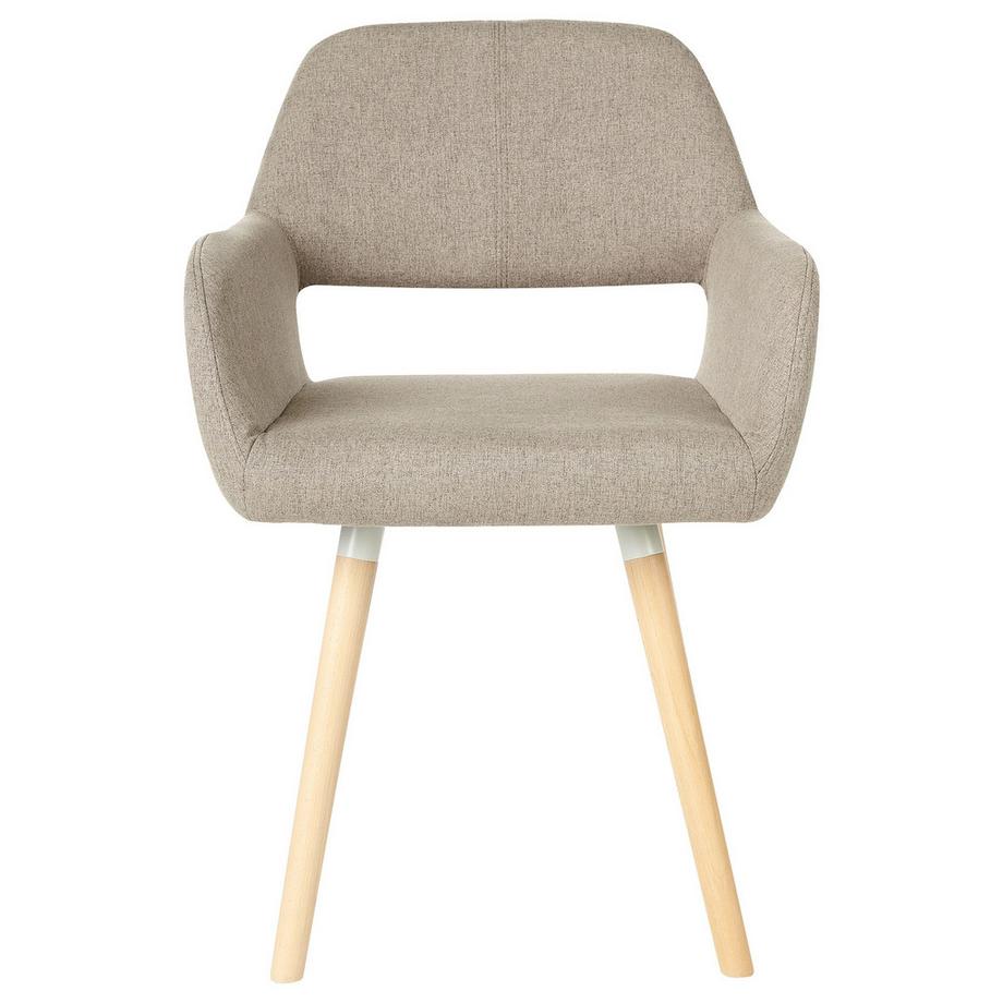 Beliani Lot de 2 chaises de salle à manger en Tissu Rétro CHICAGO  