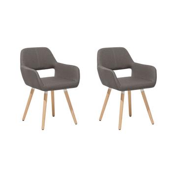 Esszimmerstuhl 2er Set aus Stoff Retro CHICAGO