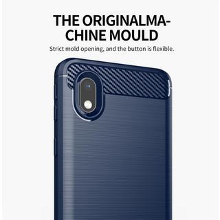 Cadorabo  Hülle für Samsung Galaxy A10  M10 TPU Silikon Edelstahl-Karbonfaser Optik 