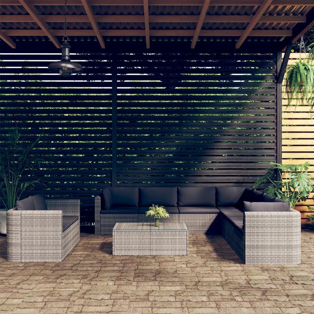 VidaXL Garten-sofa-set poly-rattan  