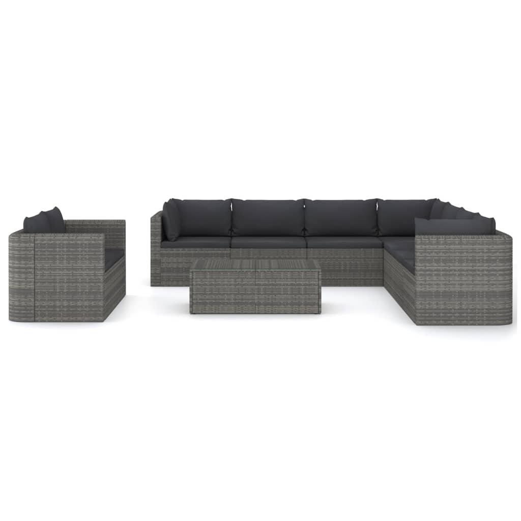 VidaXL Garten-sofa-set poly-rattan  