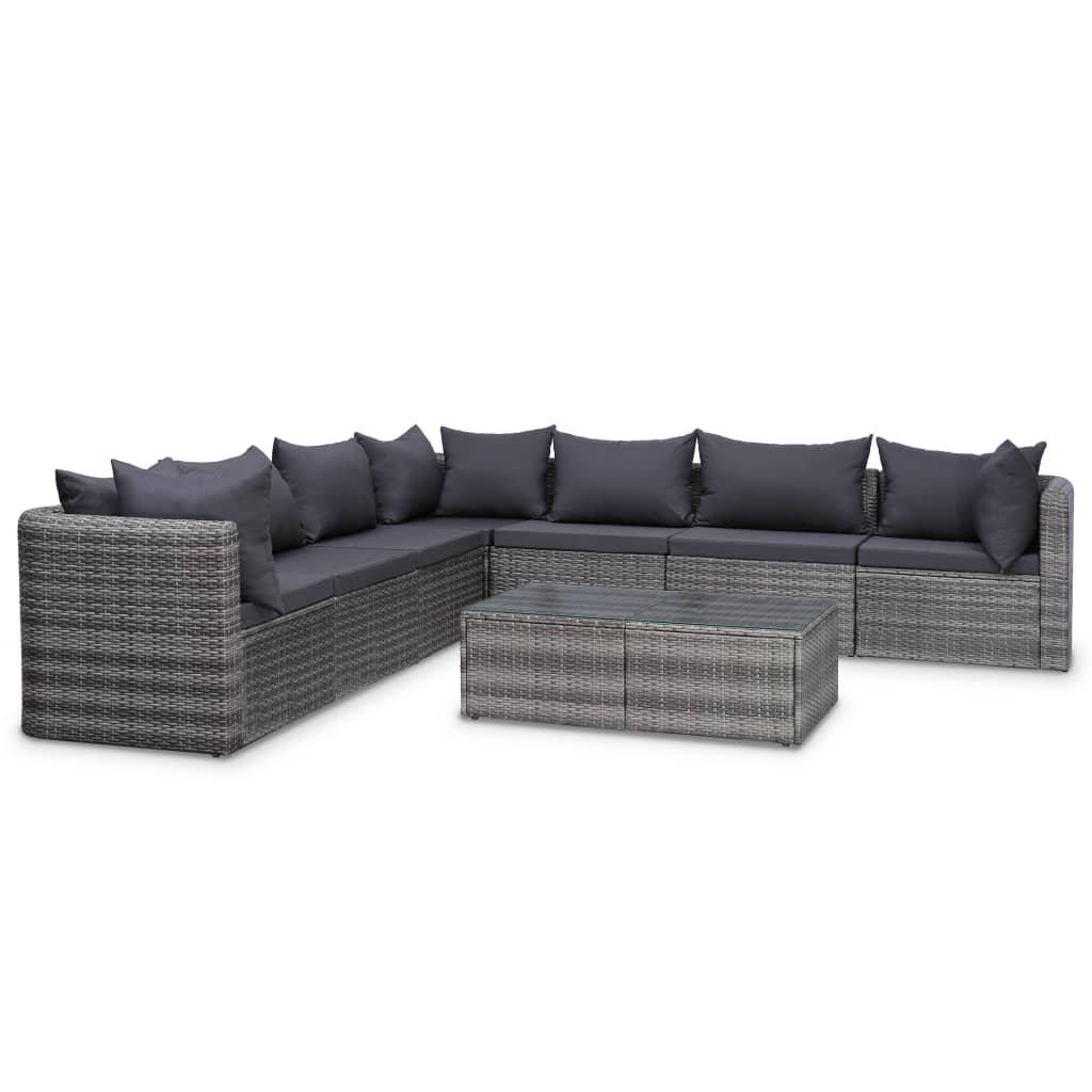 VidaXL Garten-sofa-set poly-rattan  