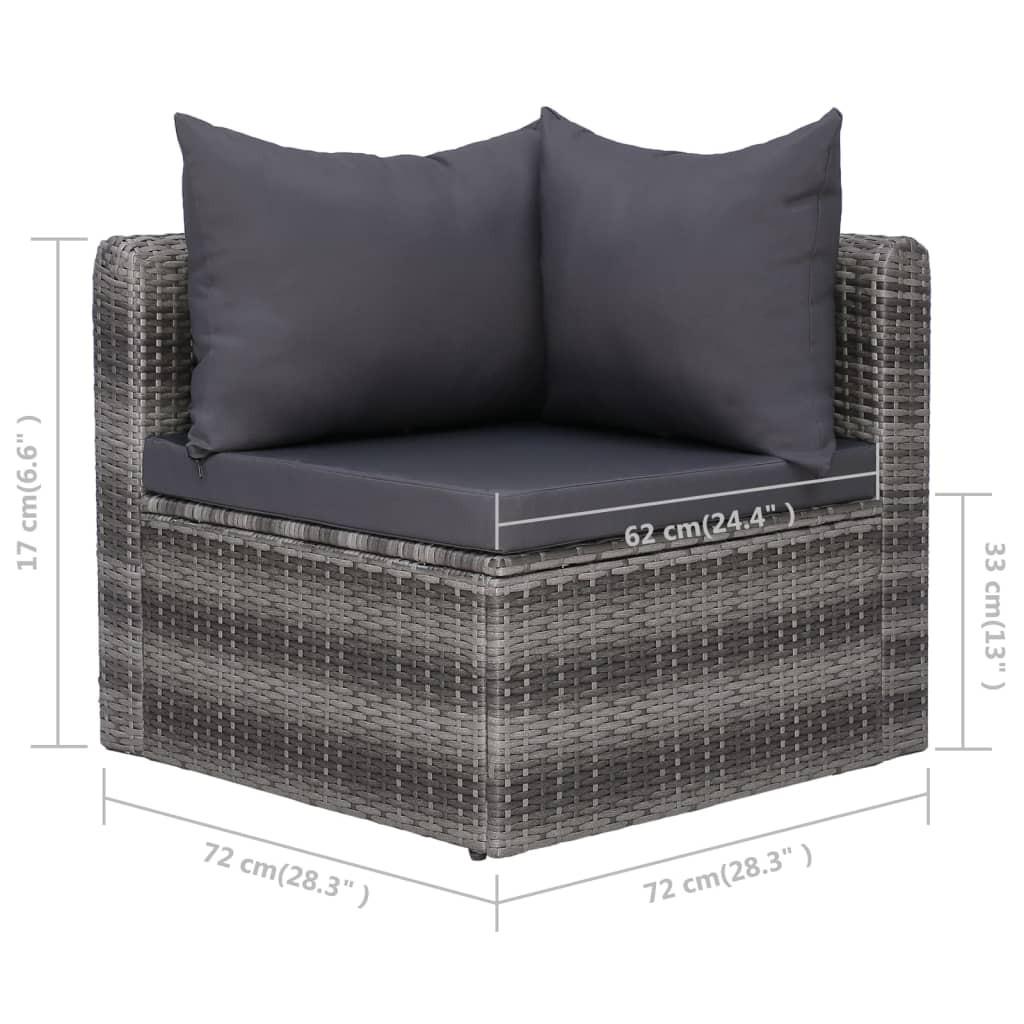 VidaXL Garten-sofa-set poly-rattan  