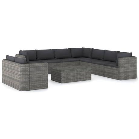 VidaXL Garten-sofa-set poly-rattan  