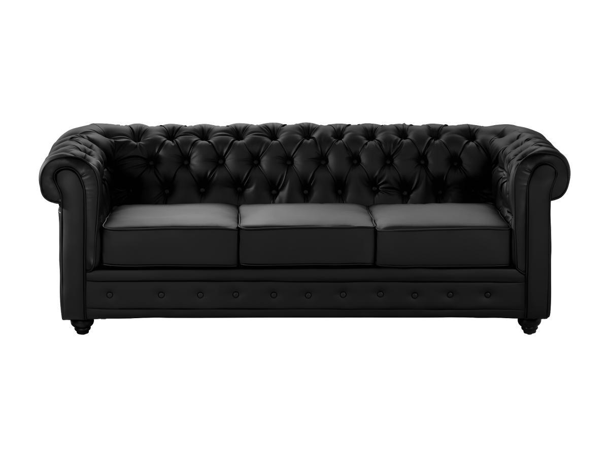 Vente-unique 3SitzerSofa CHESTERFIELD Kunstleder  