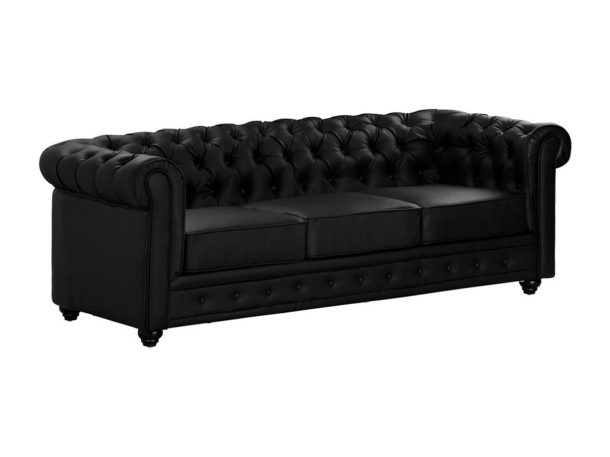 Vente-unique 3SitzerSofa CHESTERFIELD Kunstleder  