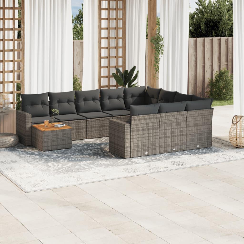 VidaXL set divano da giardino Polirattan  