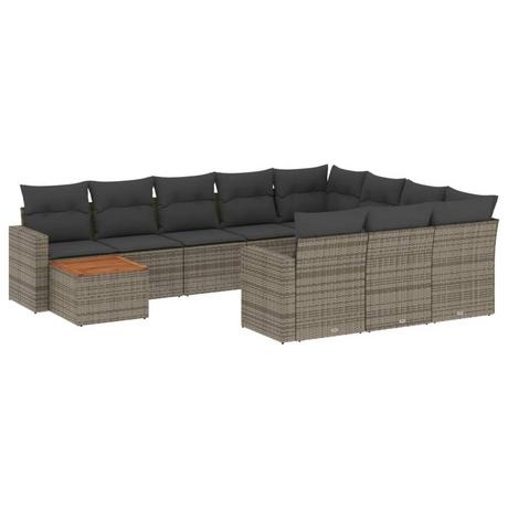 VidaXL set divano da giardino Polirattan  