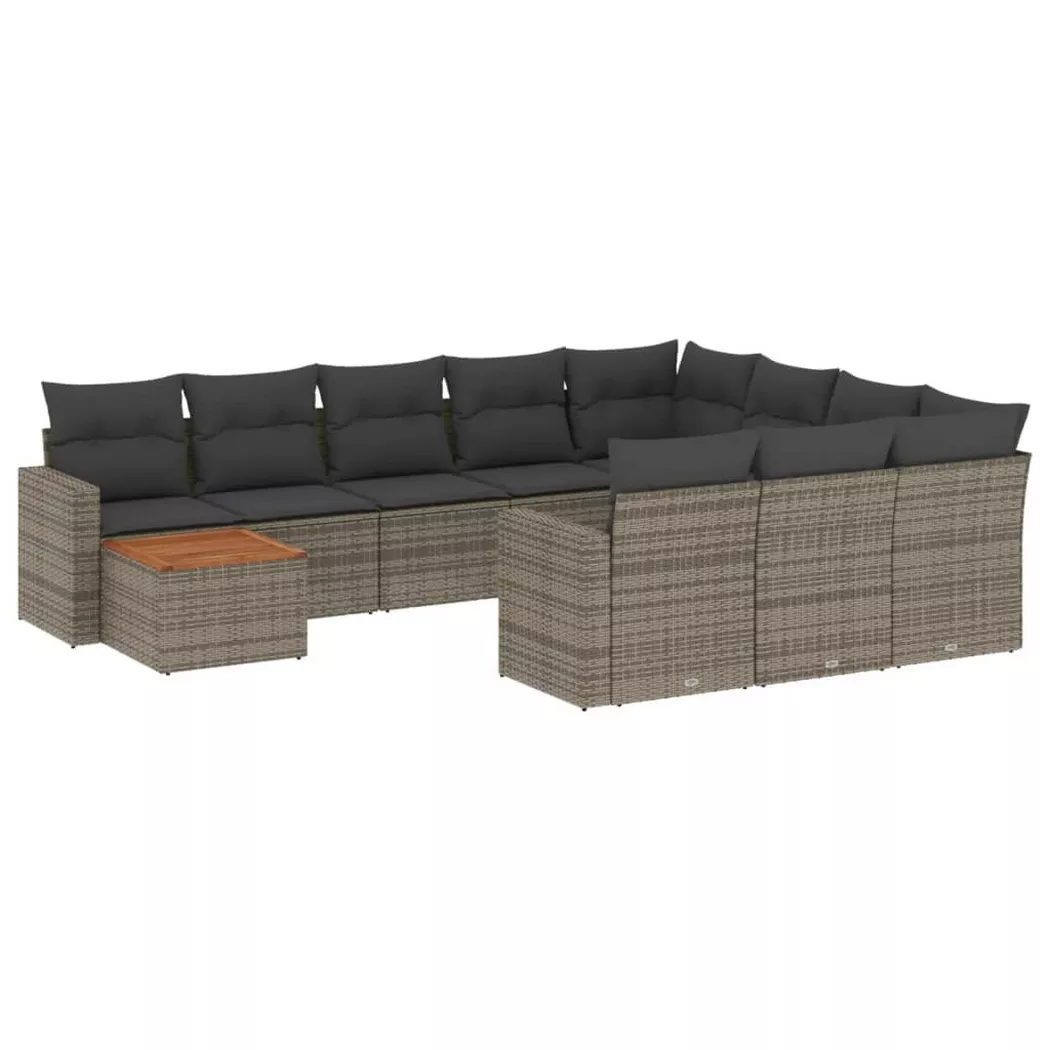 VidaXL - Garten sofagarnitur poly-rattan, One Size, Grau