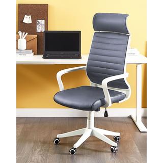 Beliani Chaise de bureau en Cuir PU Minimaliste LEADER  