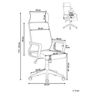 Beliani Sedia da ufficio en Pelle sintetica Minimalista LEADER  