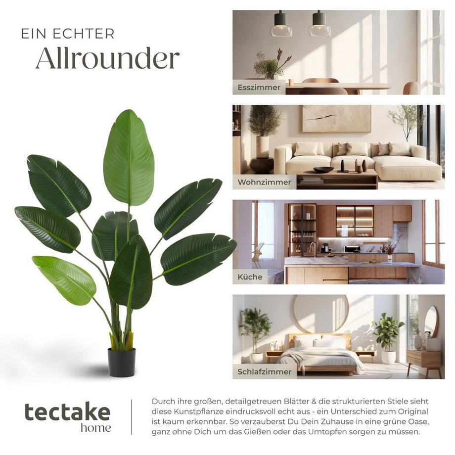 Tectake Pianta artificiale strelitzia Tropic Varie misure  