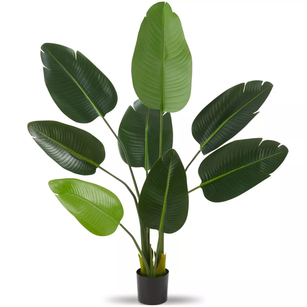 tectake Artificial Bird Of Paradise Tree Tropic, Lifelike in Green | Size: 120 cm