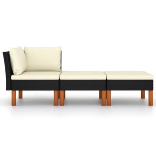 VidaXL Garten-sofa-set poly-rattan  