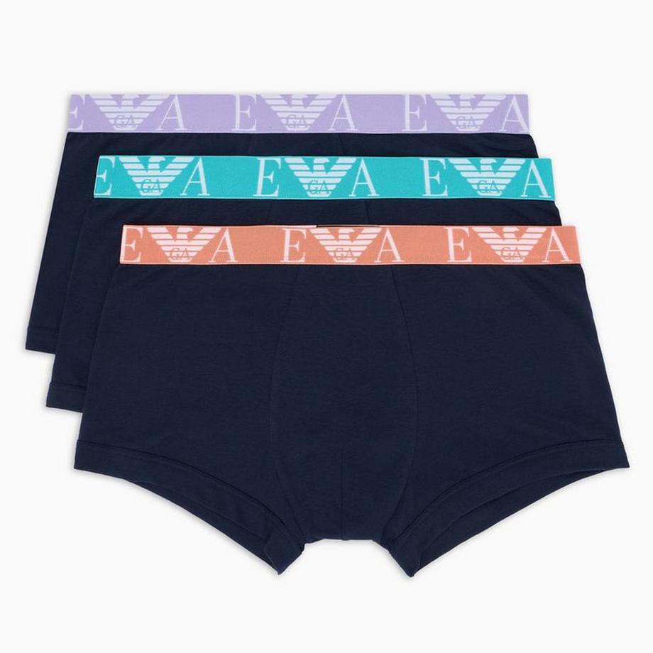EMPORIO ARMANI Boxer Misto Cotone Confezione da tre  