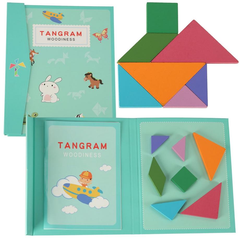 Libro puzzle magnetico Blocchi tangram 3D