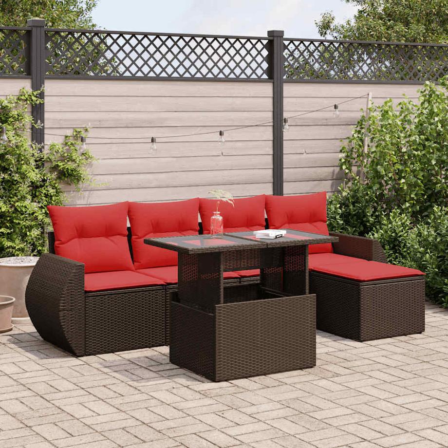 VidaXL Ensemble de canapés de jardin rotin synthétique  