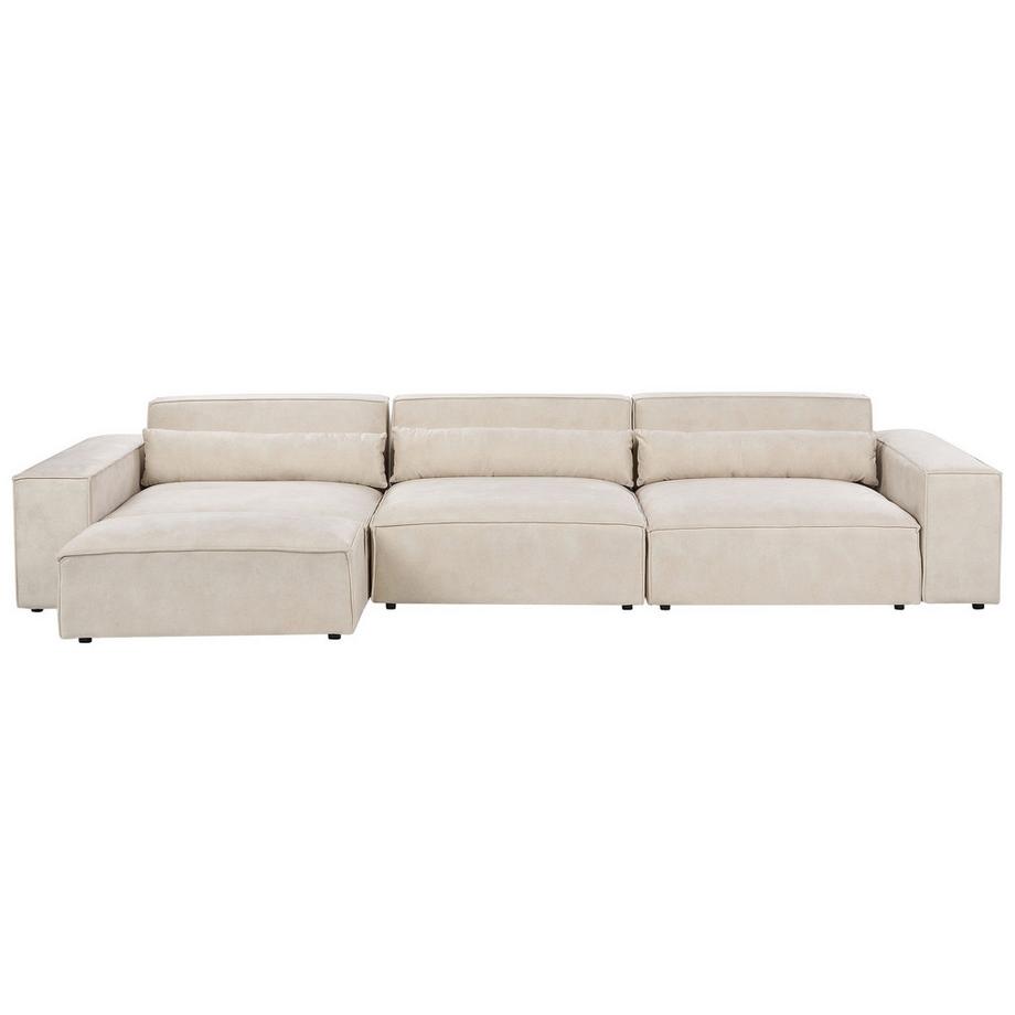 Canapé avec pouf en Velours Moderne HELLNAR