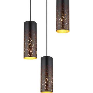 mutoni light Suspension Crocky métal noir mat 3xE27  