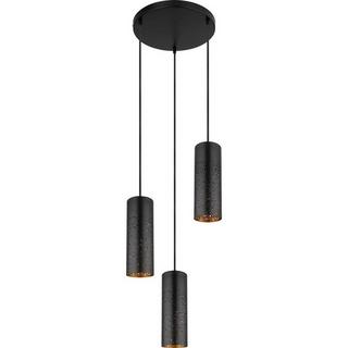 mutoni light Suspension Crocky métal noir mat 3xE27  