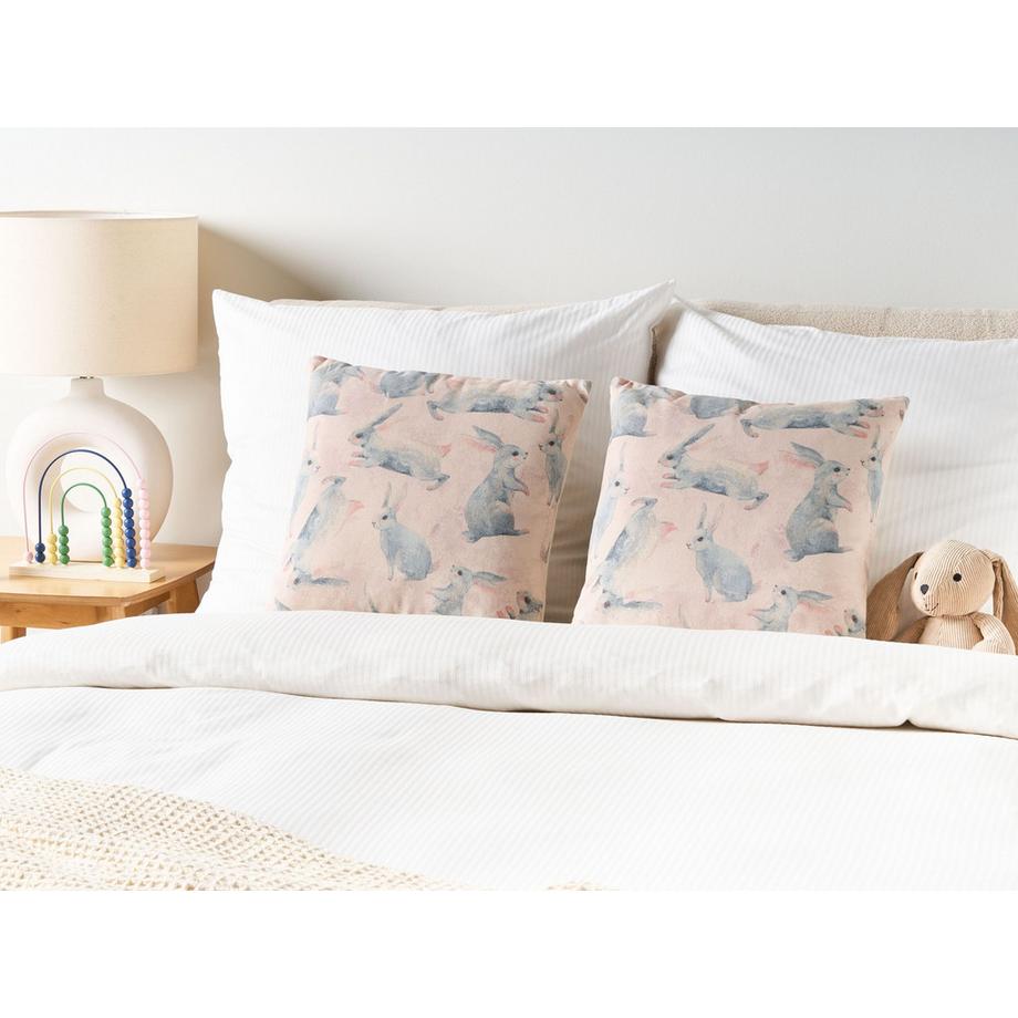 Beliani Lot de 2 coussins décoratifs en Coton RATIBIDA  