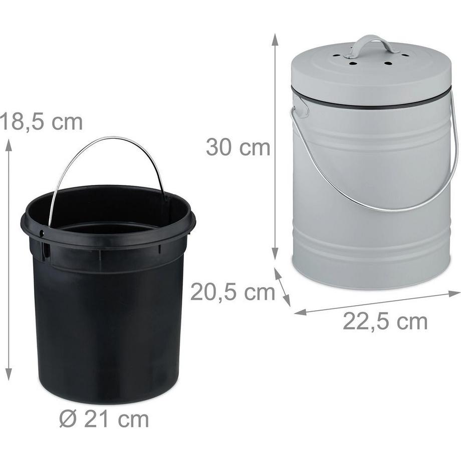 relaxdays Komposteimer mit Geruchsfilter  