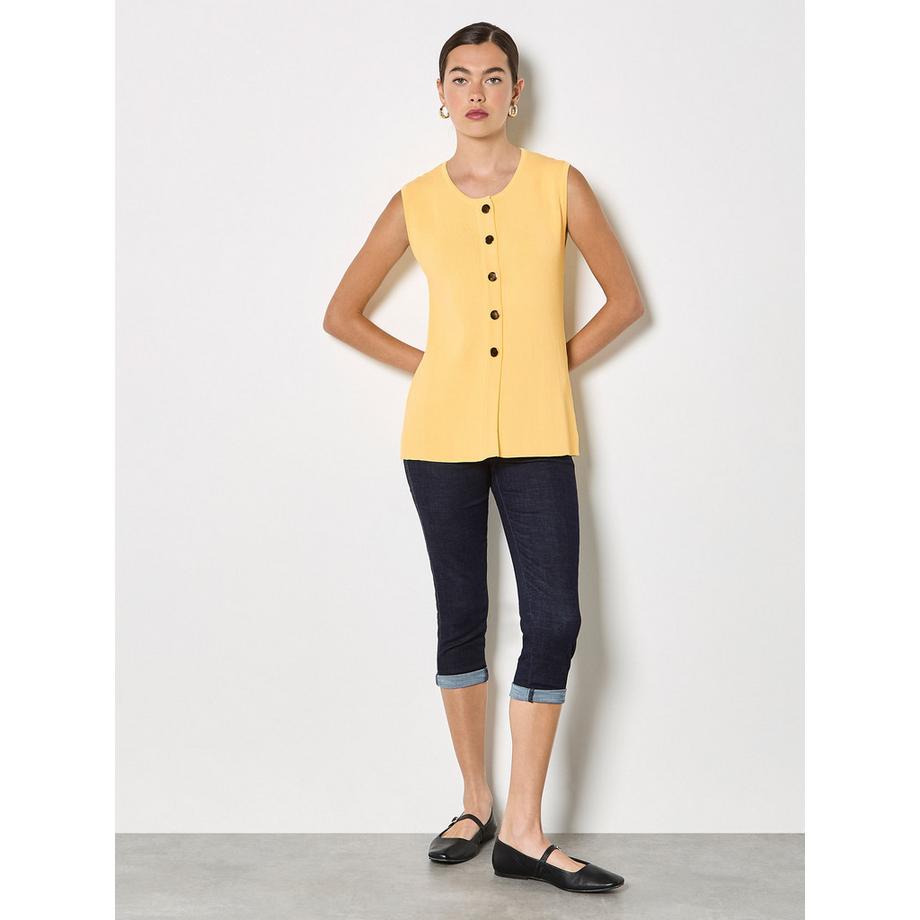 APRICOT Gilet en maille côtelée  