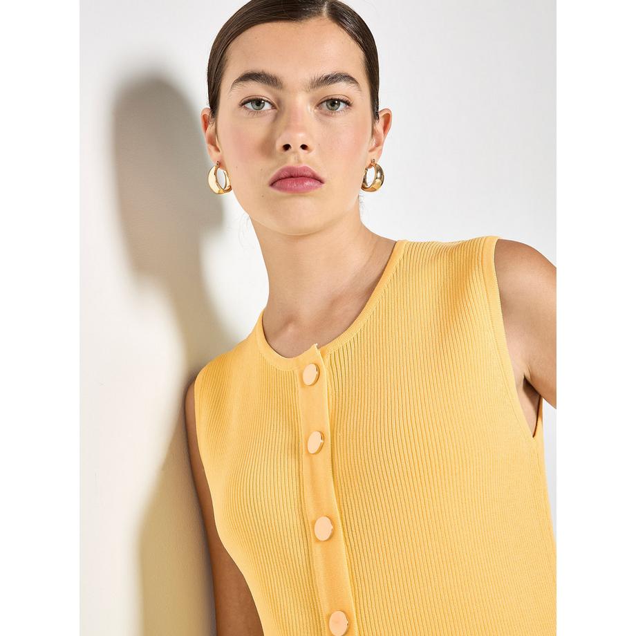 APRICOT Gilet en maille côtelée  