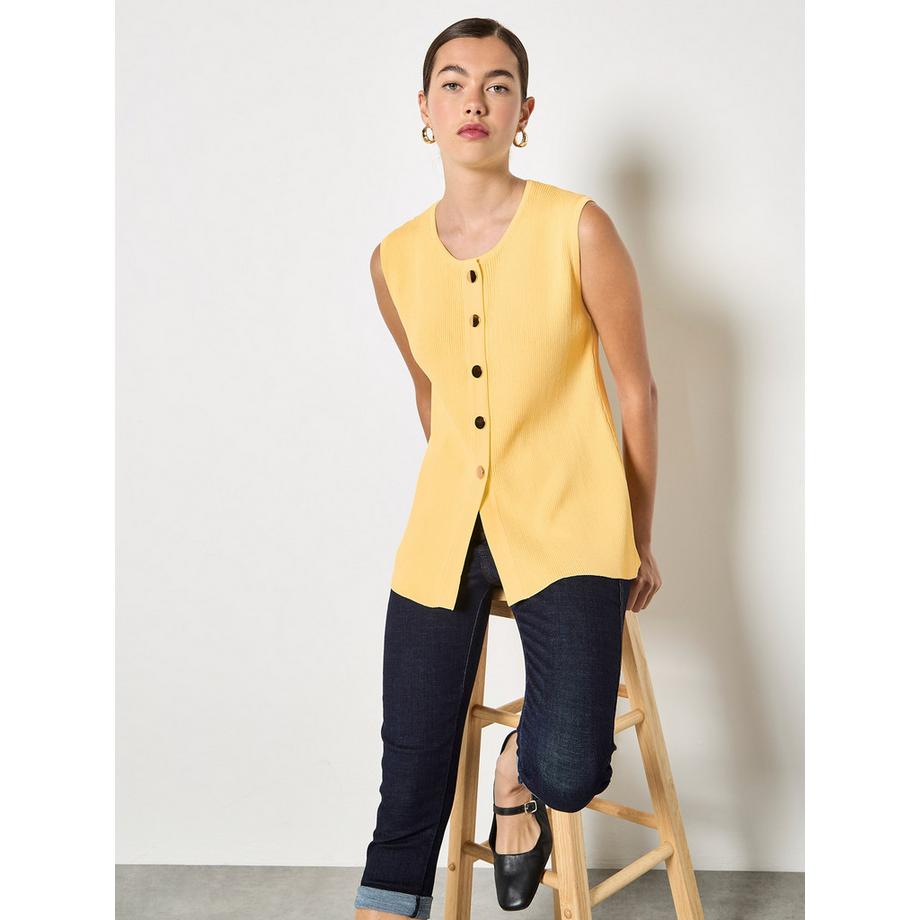 APRICOT Gilet en maille côtelée  