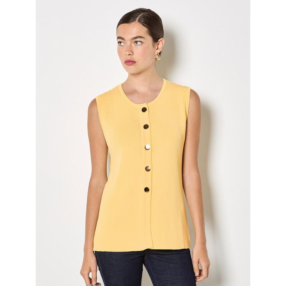 Gilet en maille côtelée