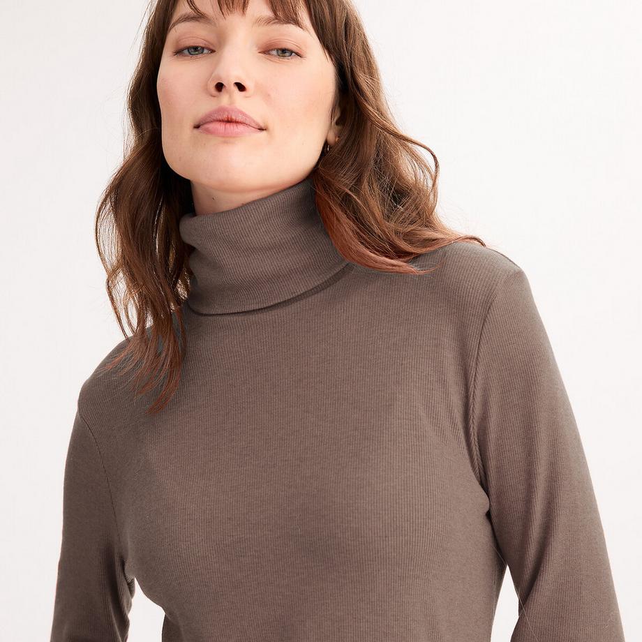 La Redoute Collections T-shirt Col Roulé Manches Longues  