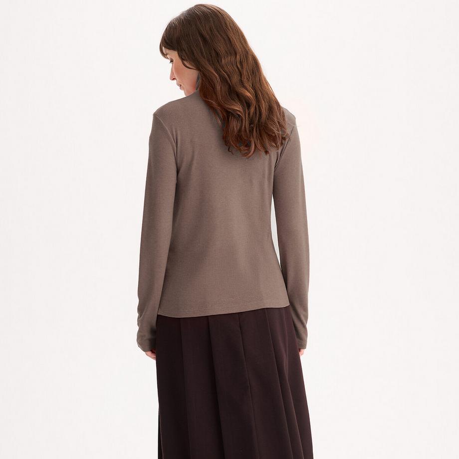 La Redoute Collections T-shirt Col Roulé Manches Longues  