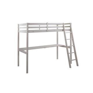 Vente-unique Lit mezzanine GEDEON II Avec bureau Pin massif hi + matelas  