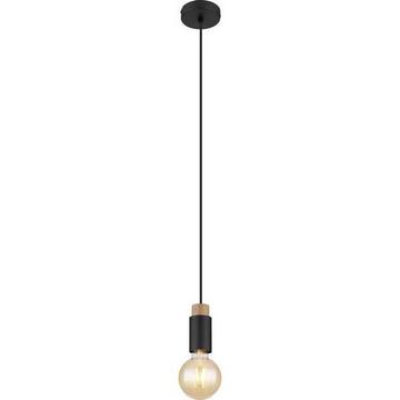 Lampe à suspension métal noir mat 1xE27