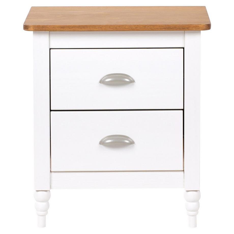 Beliani Nachttisch mit 2 Schubladen aus Kiefernholz  SHILLINGTON  