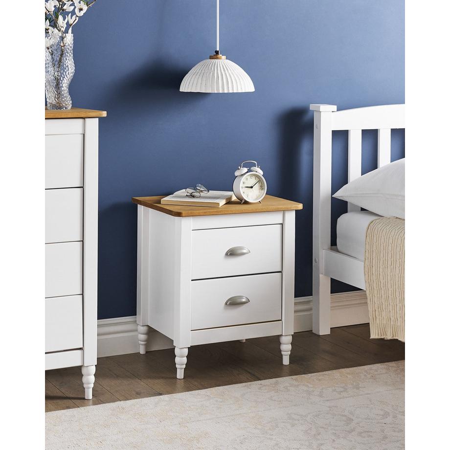 Beliani Nachttisch mit 2 Schubladen aus Kiefernholz  SHILLINGTON  