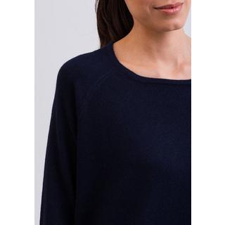 CASH-MERE.CH  Kaschmir Rundhals Pullover mit Seitenschlitzen 