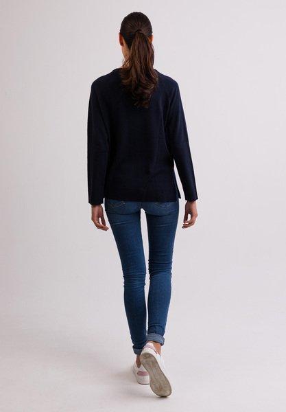 CASH-MERE.CH Maglione Girocollo Cashmere con Spacchi Laterali  